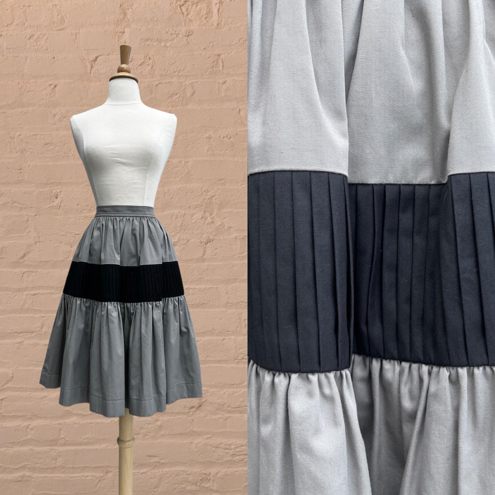 Yves Saint Laurent Colorblock Skirt, Circa 1980s For Sale 3