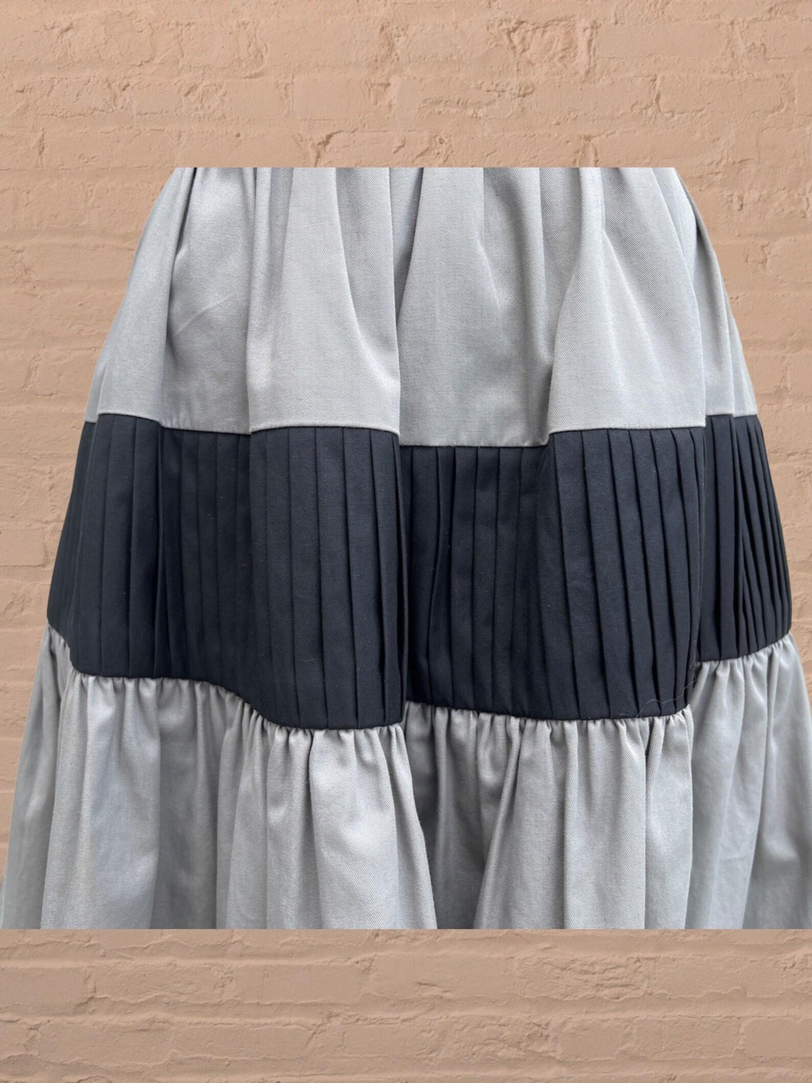 Yves Saint Laurent Colorblock Skirt, Circa 1980s For Sale 5