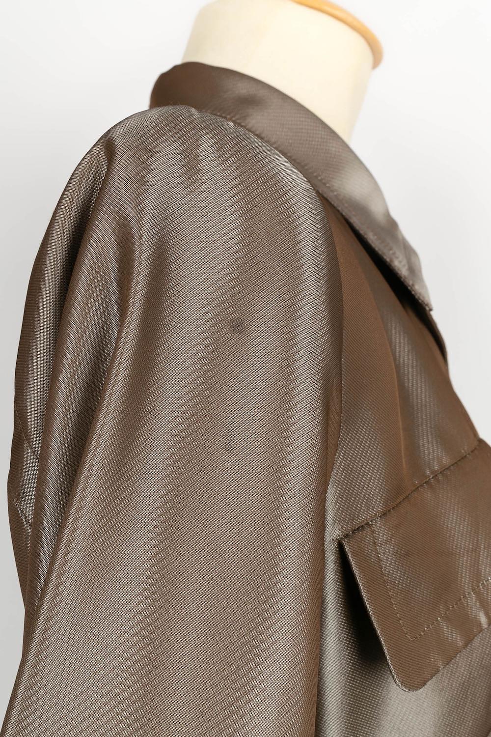 Yves Saint Laurent Copper Trench Coat Size 36FR For Sale 1