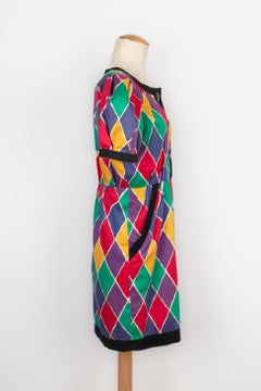 Yves Saint Laurent Cotton Harlequin Dress, 1988