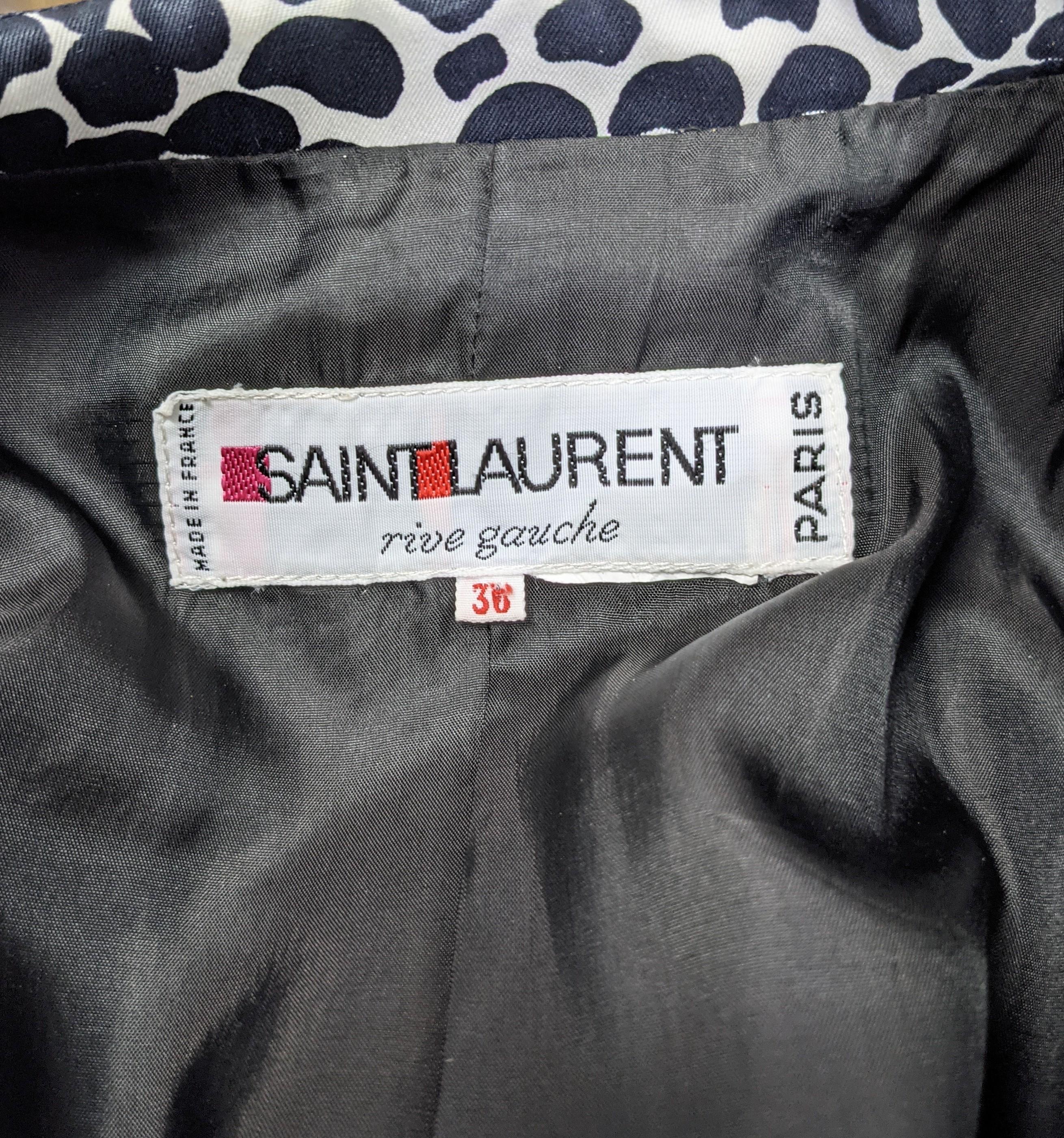 Yves Saint Laurent Baumwoll-Sateen-Jacke im Angebot 4