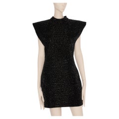 Yves Saint Laurent Couture Black Evening Dress With Crocodile Beading 36 Fr