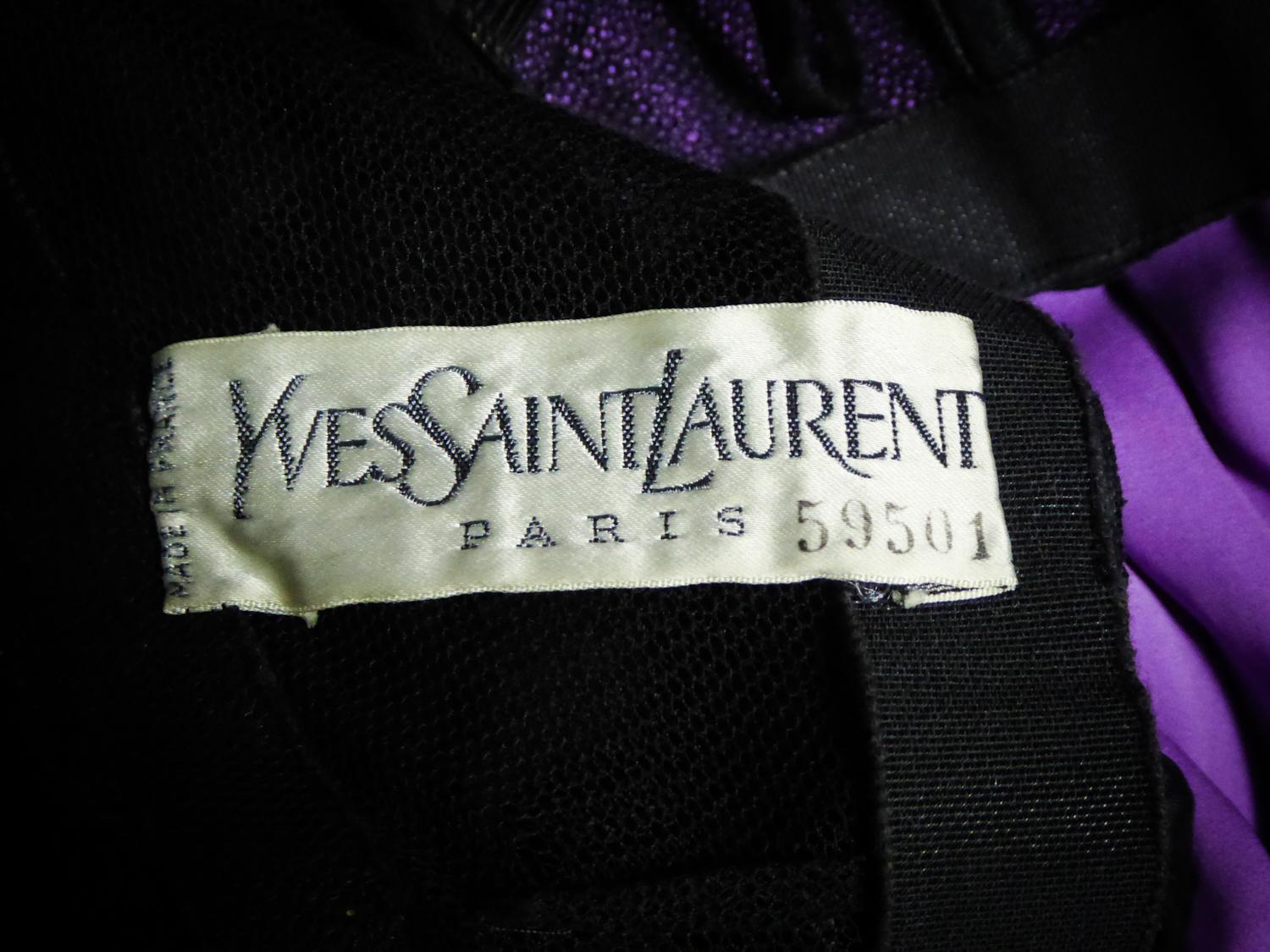 Yves Saint Laurent Couture Evening Gown Lace and Satin n. 59501 Collection 1985 For Sale 10