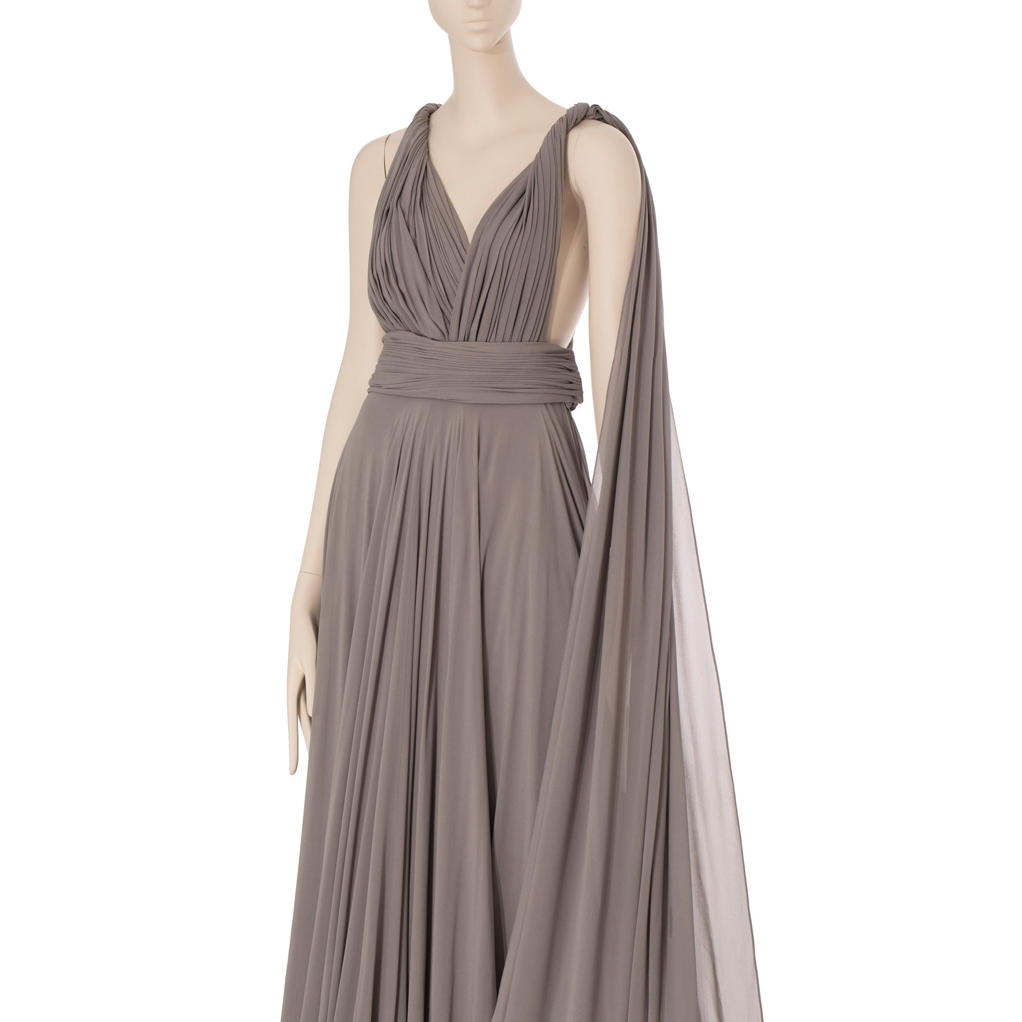 Yves Saint Laurent Couture Grey Evening Dress 36 Fr 8