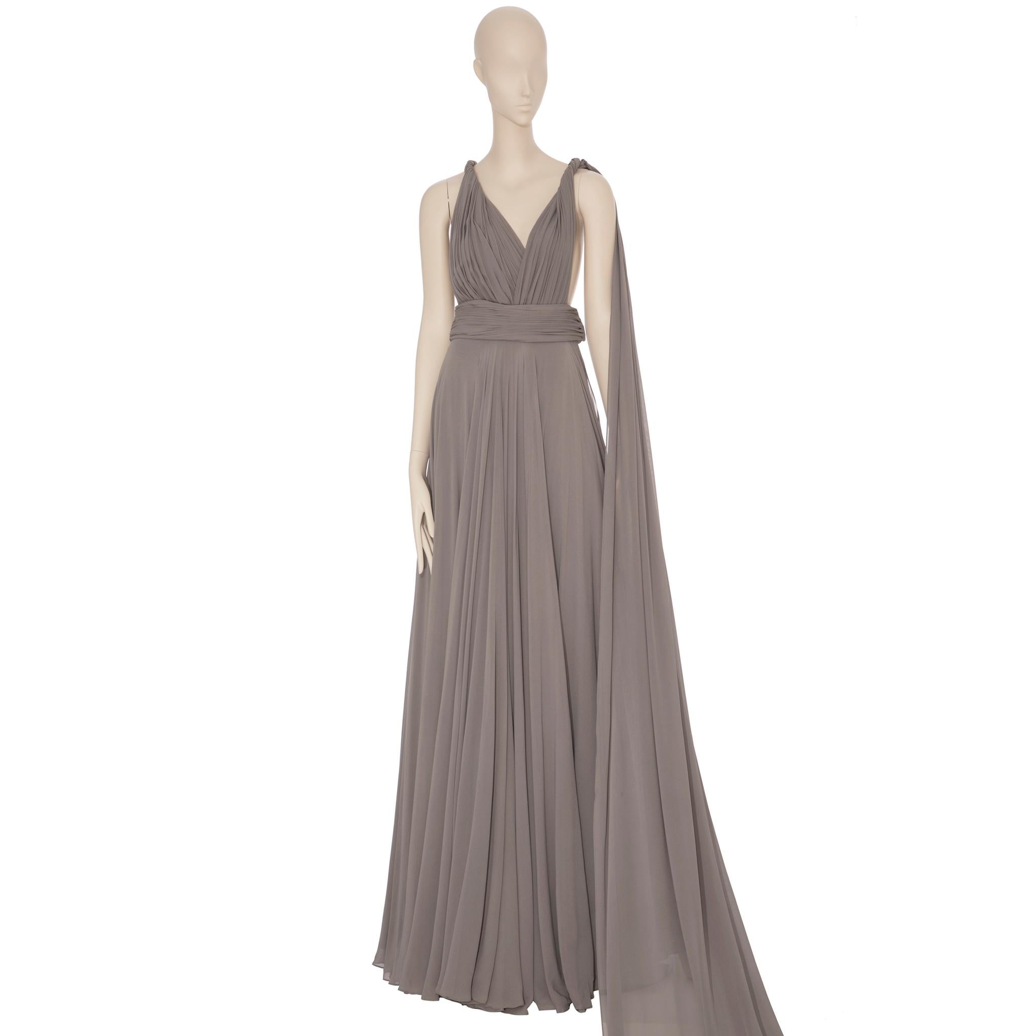 Yves Saint Laurent Couture Grey Evening Dress 36 Fr 10