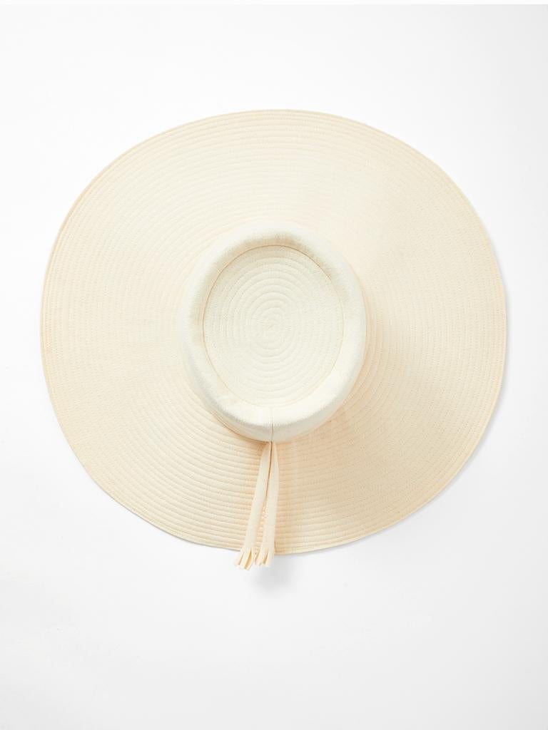 Beige Yves Saint Laurent Cream Tone Wide Brim Hat