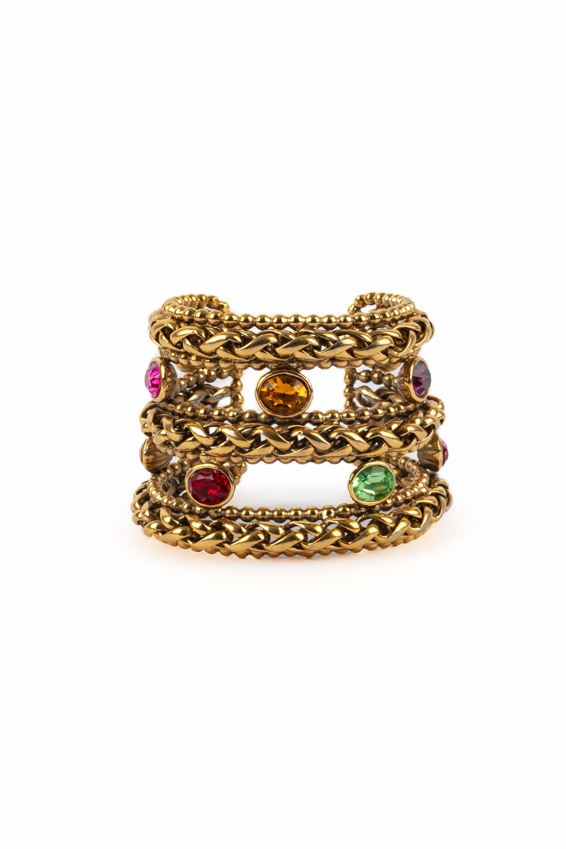 Yves Saint Laurent Manschettenarmband im Zustand „Hervorragend“ im Angebot in SAINT-OUEN-SUR-SEINE, FR