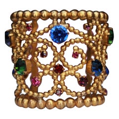 Yves Saint Laurent Cuff Bracelet with Rhinestones