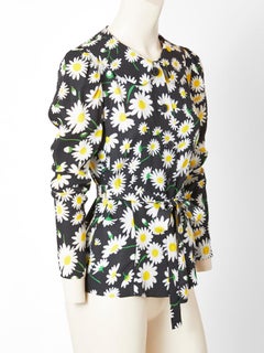 Yves Saint Laurent Daisy Pattern Belted Jacket