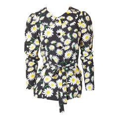 Yves Saint Laurent Daisy Pattern Belted Jacket