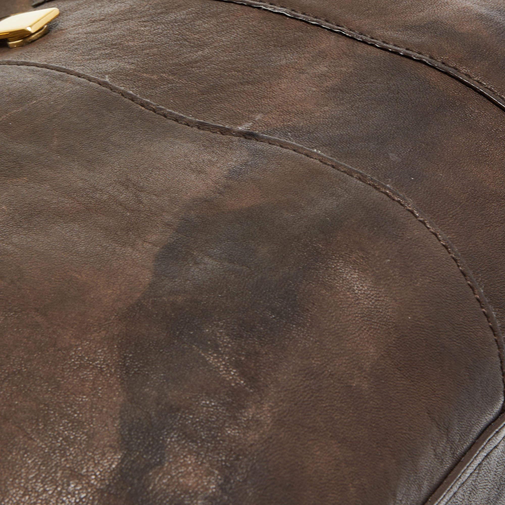 Yves Saint Laurent Dark Brown Leather Large Y Cabas Chyc Tote 7