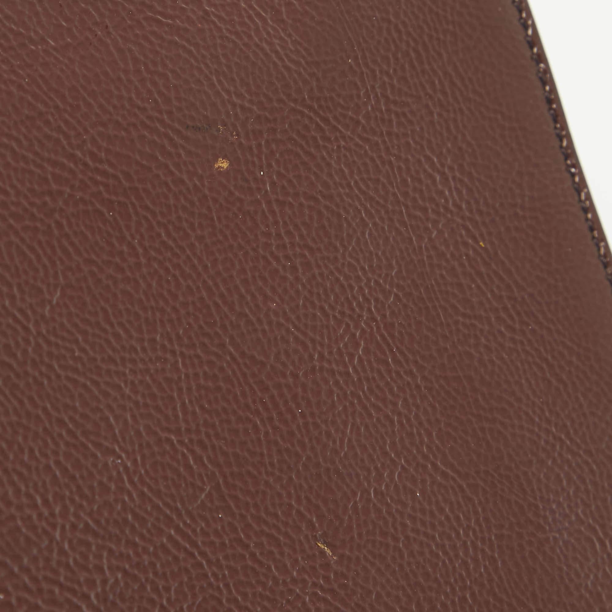 Yves Saint Laurent Dark Brown Patent Leather Belle De Jour Flap Clutch 1