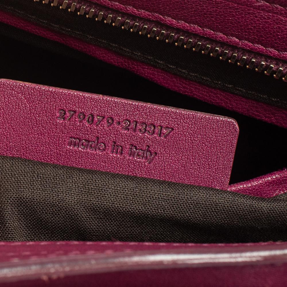 Yves Saint Laurent Dark Fuchsia Leather Medium Cabas Y-Ligne Tote 1