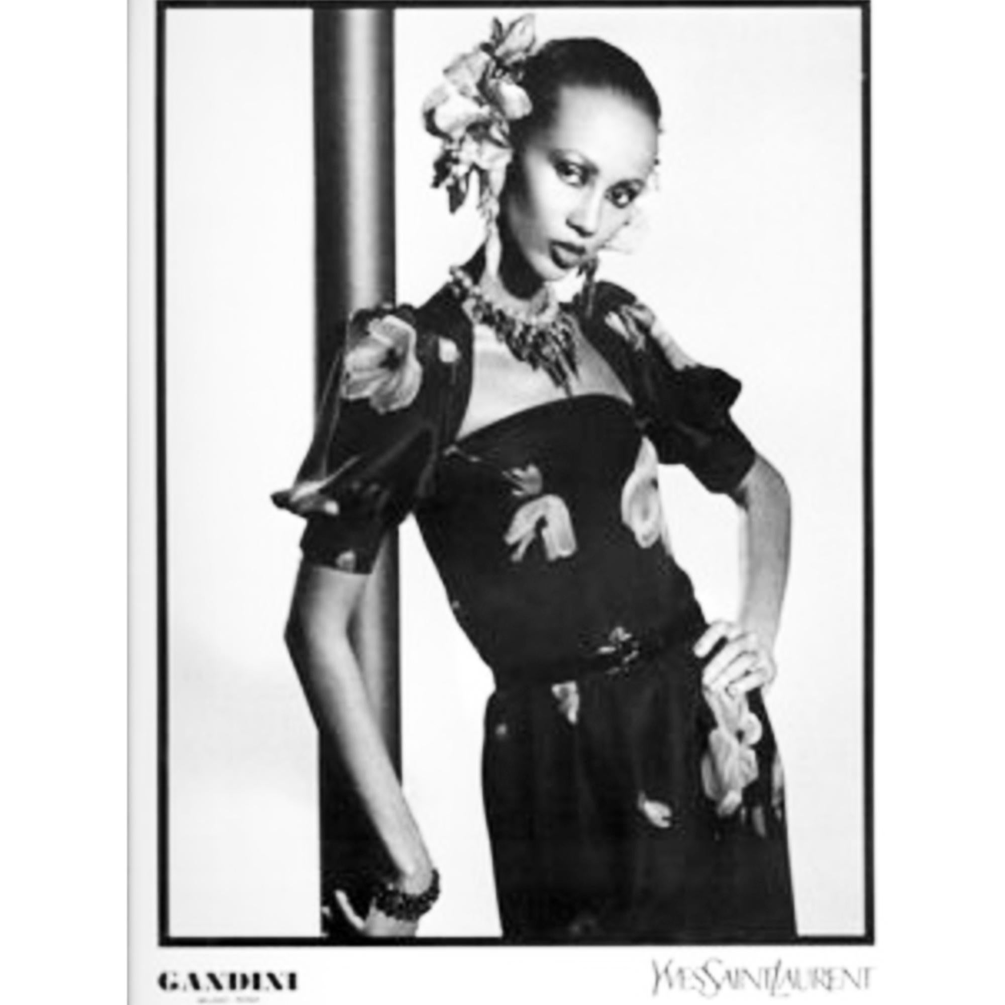 Black Yves Saint Laurent Decorative Head Piece Hair Comb Flower and Feathers Rare 70s For Sale