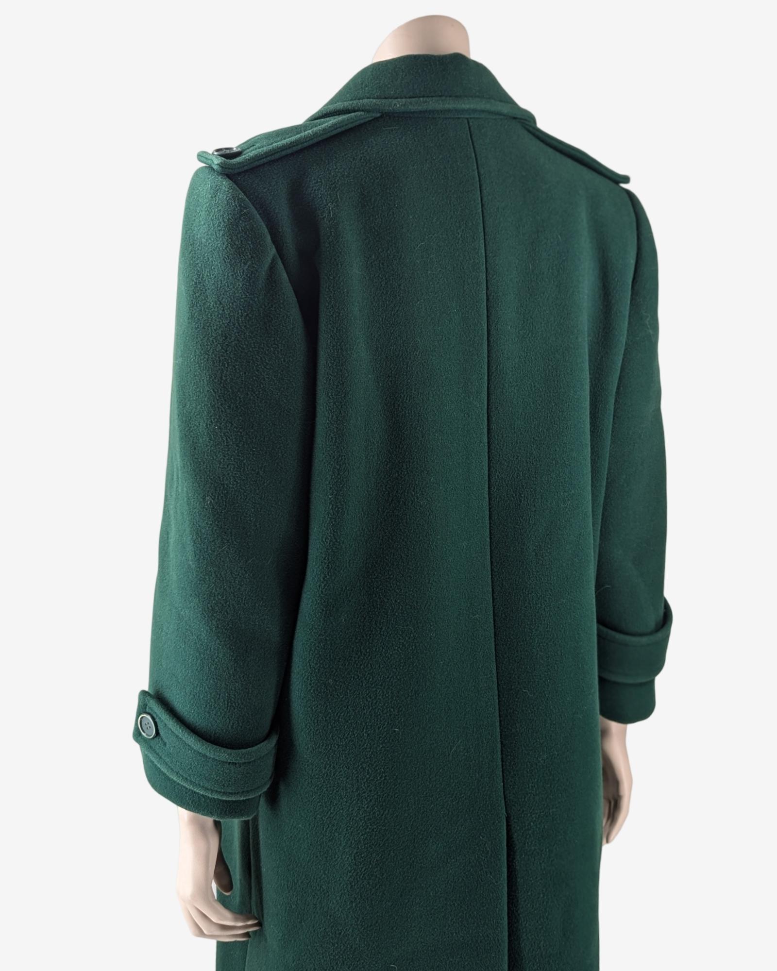 Women's Yves Saint Laurent Deep Green Coat For Sale