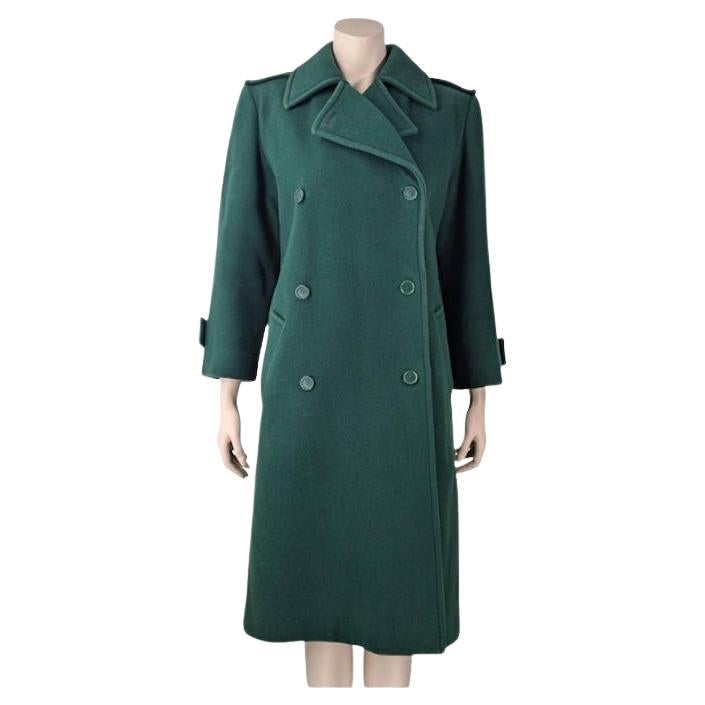 Yves Saint Laurent Deep Green Coat For Sale
