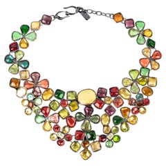 Yves Saint Laurent Dickey Collier en résine multicolore