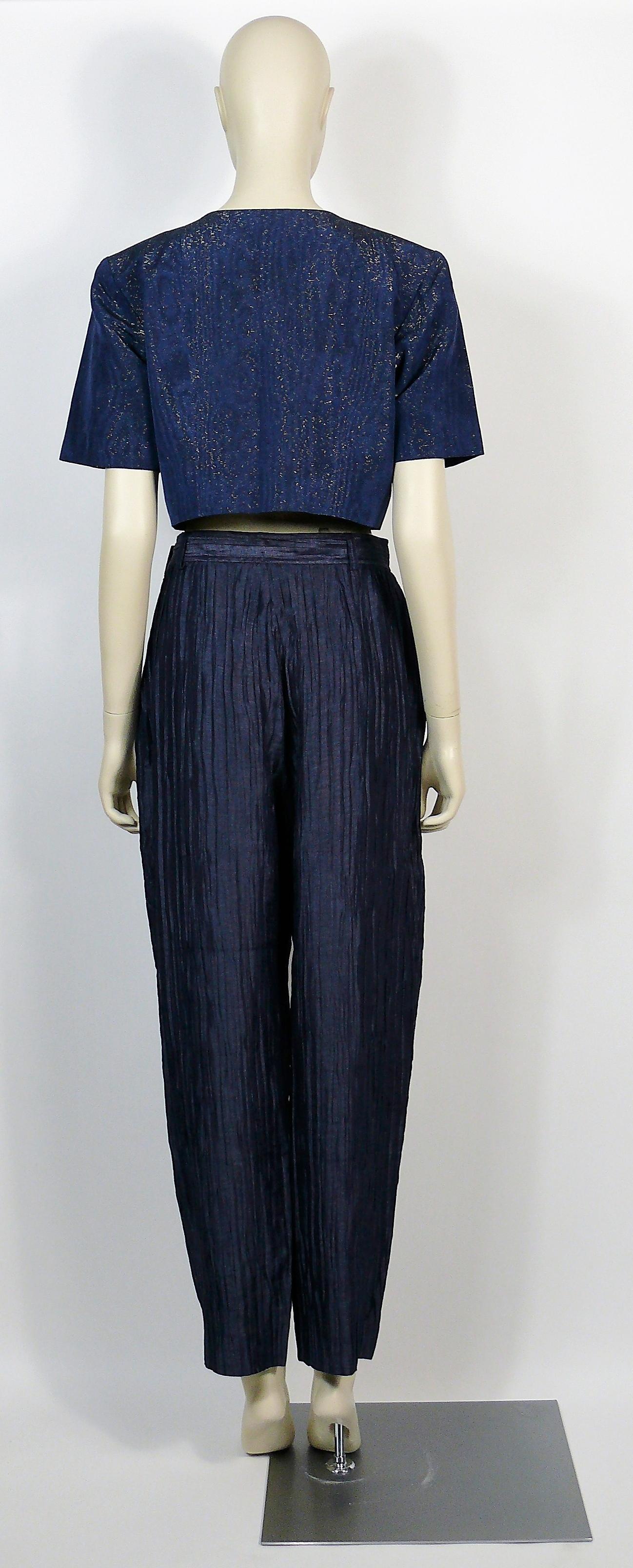 Yves Saint Laurent Documented Oriental Cropped Jacket and Harem Pants Ensemble For Sale 2