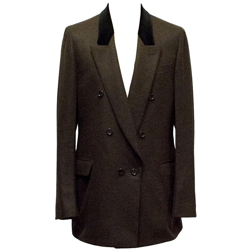Yves Saint Laurent Double Breasted Brown Blazer - Size XL EU 52R For Sale