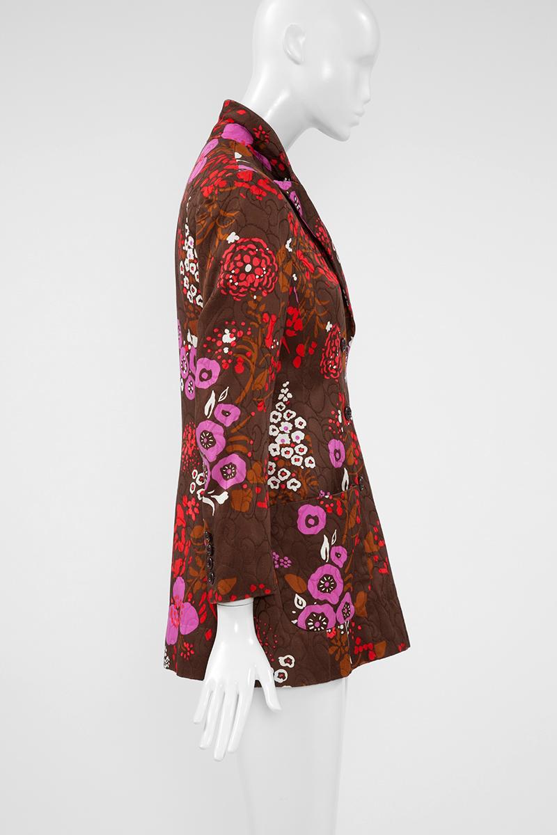 Yves Saint Laurent Double-Breasted Printed Blazer Jacket, Spring-Summer 1971 2