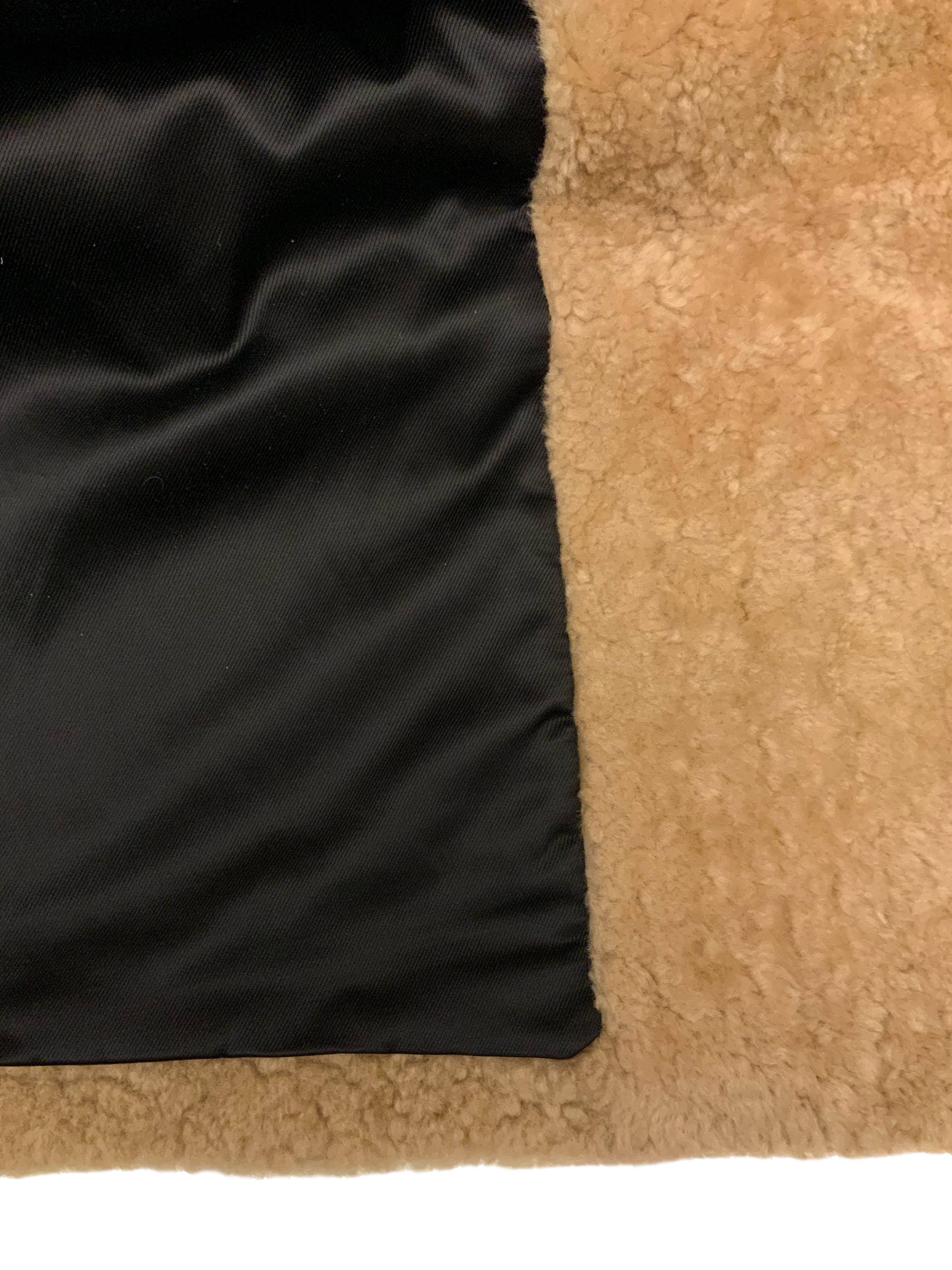 Yves Saint Laurent Double-breasted Shearling Coat In Excellent Condition In Geneva, CH