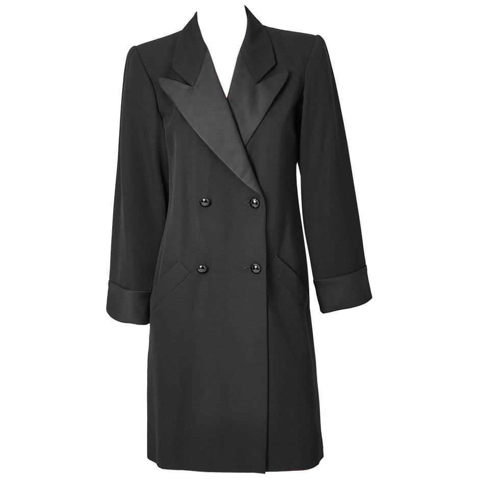 Yves Saint Laurent Double Breasted Tuxedo Dress