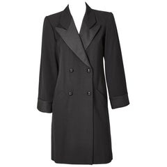 Vintage Yves Saint Laurent Double Breasted Tuxedo Dress