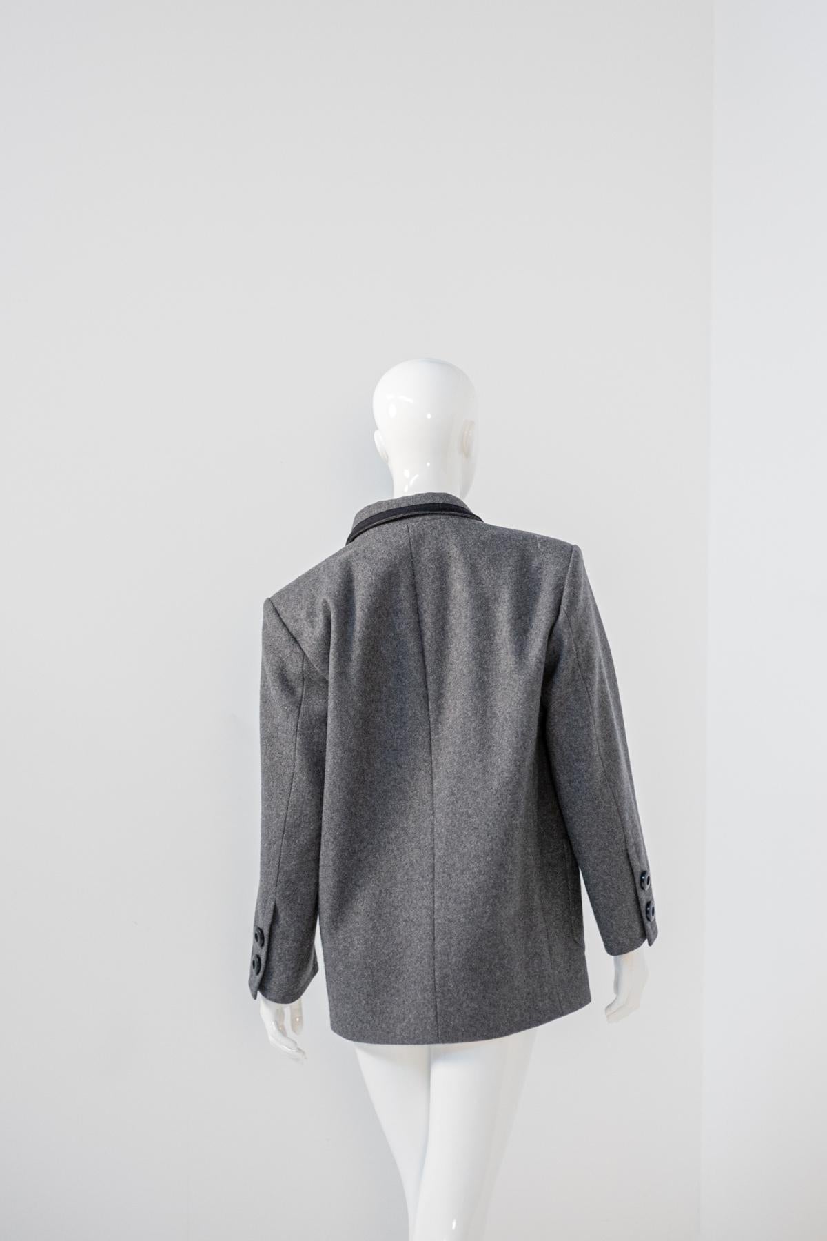 Yves Saint Laurent Double Breasted Wool Blazer For Sale 5