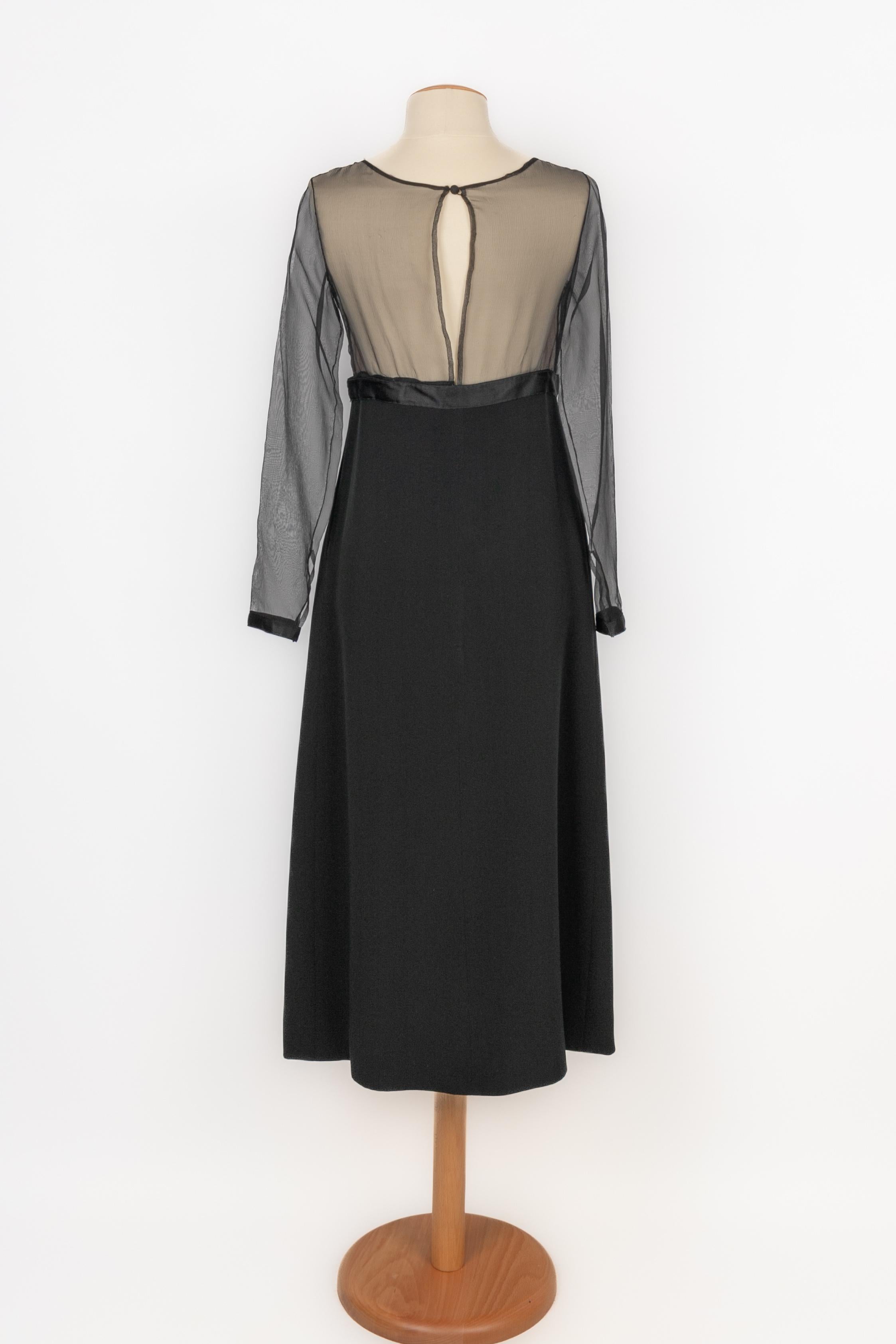 Black Yves Saint Laurent dress Haute Couture For Sale