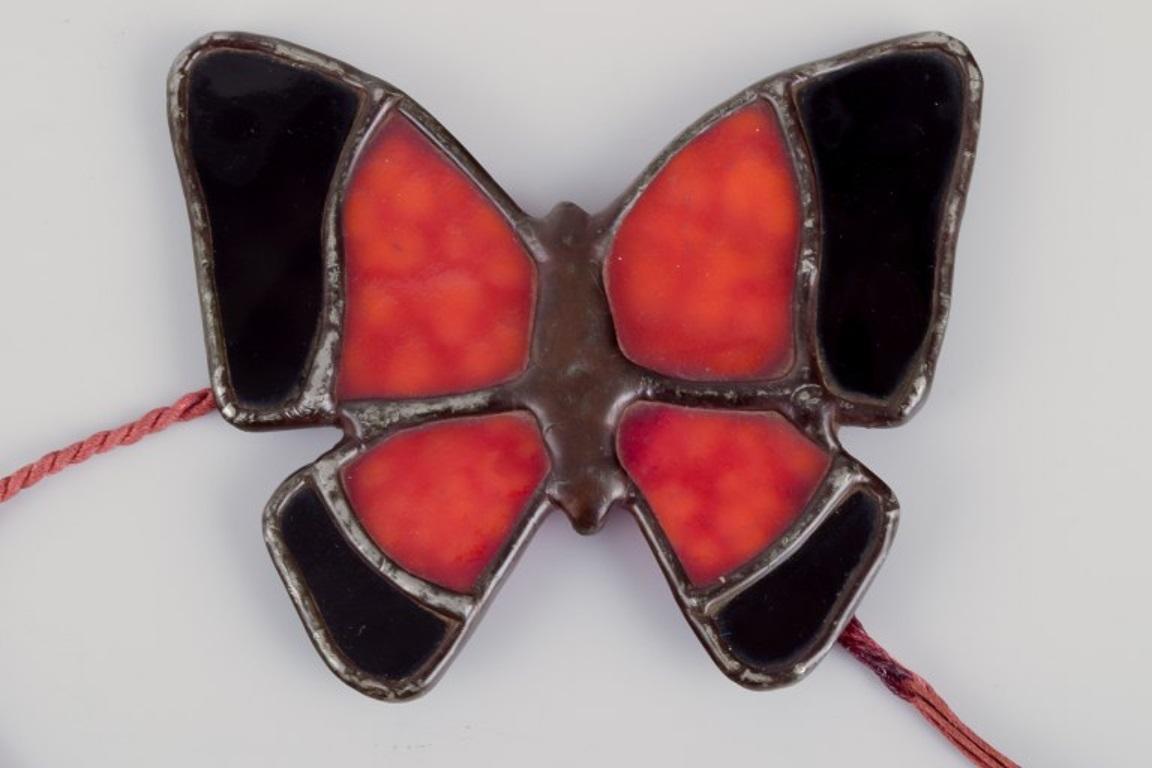 Yves Saint Laurent. Collier précoce. Vitrail et fonte. en vente 1