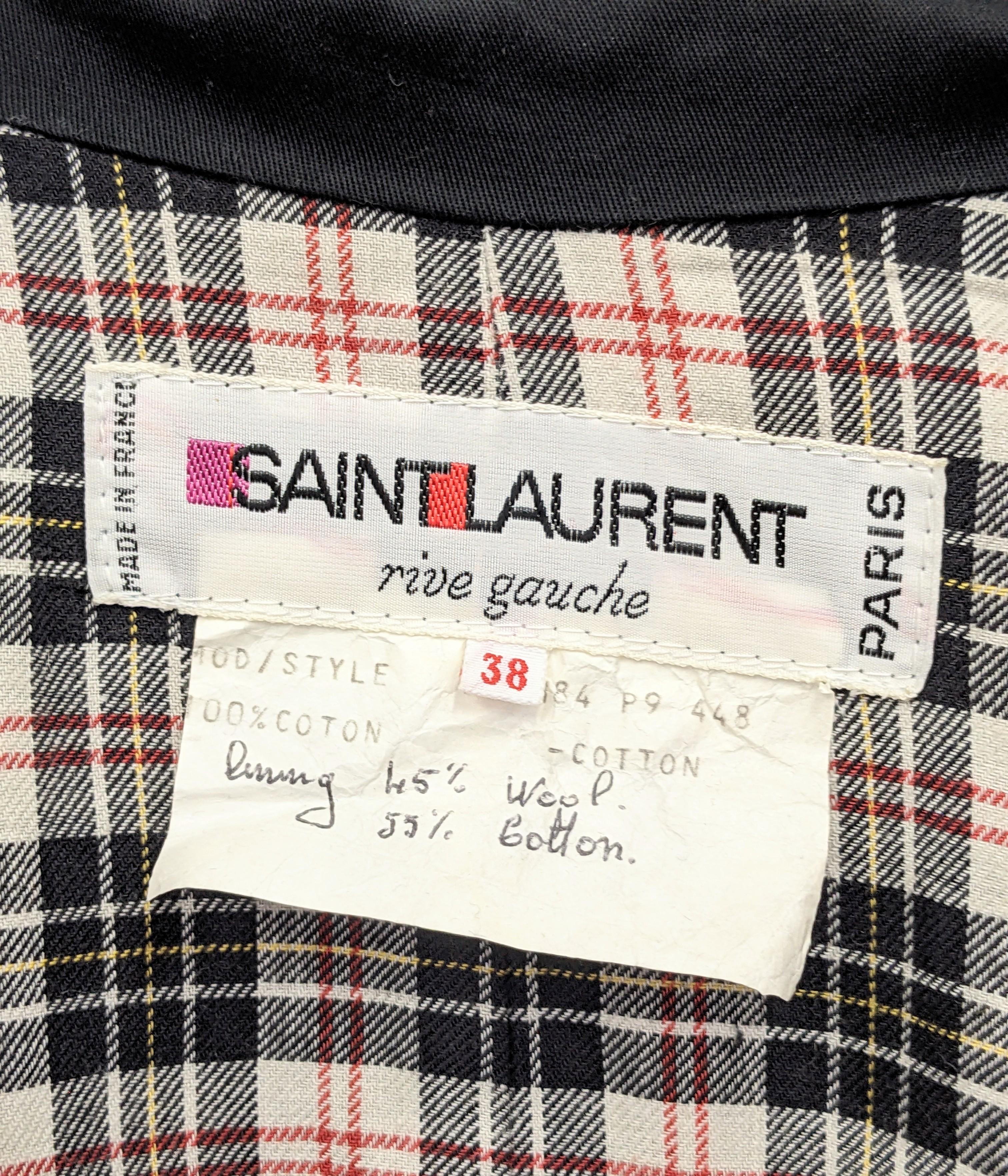 Yves Saint Laurent Rive Gauche Capo in cotone Twill in vendita 7