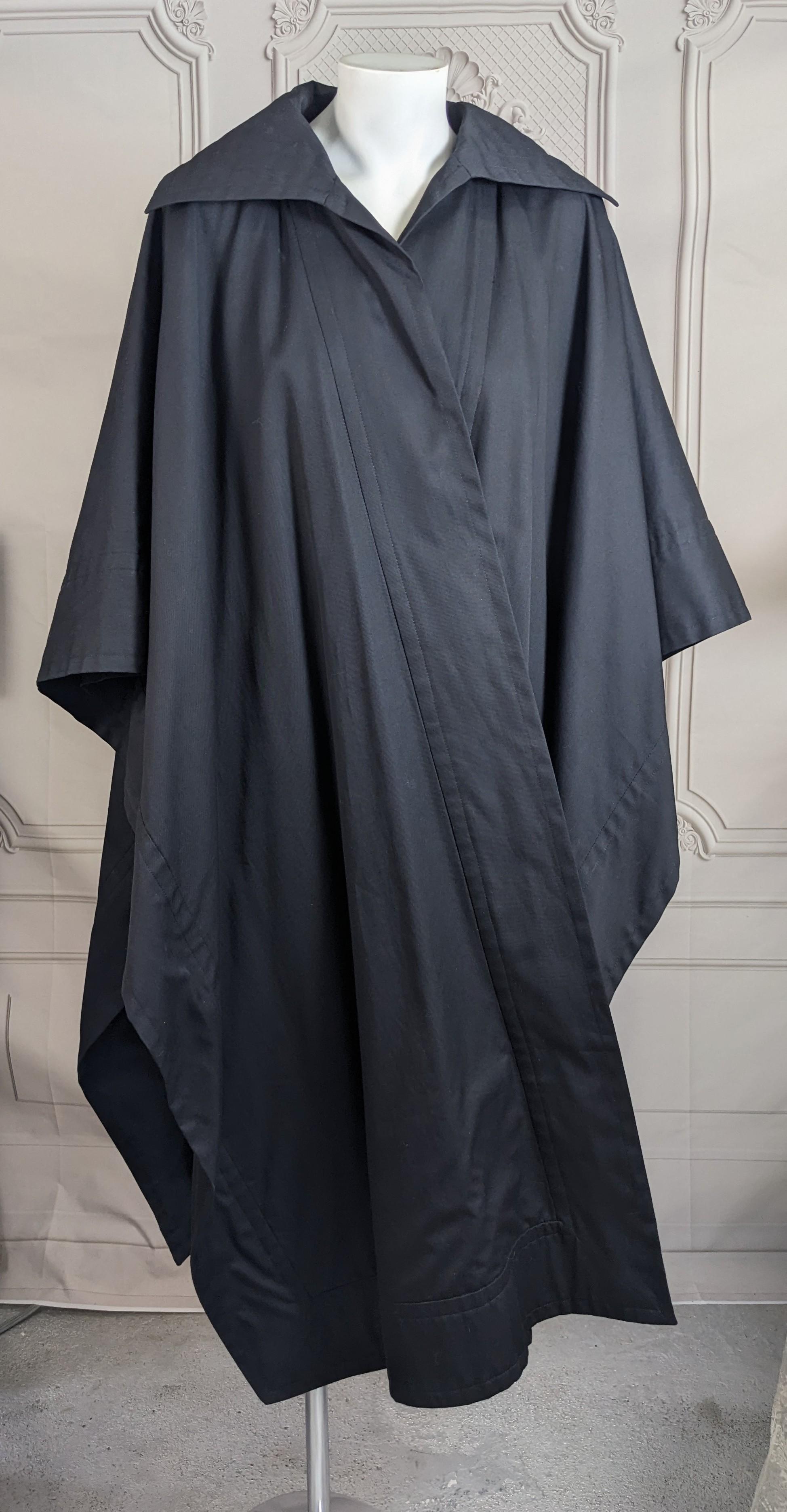 Nero Yves Saint Laurent Rive Gauche Capo in cotone Twill in vendita