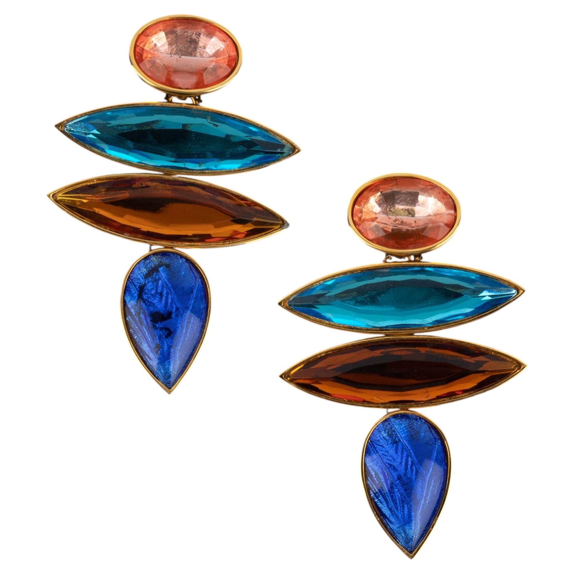 Yves Saint Laurent earrings by Yves Saint Laurent ready-to-wear circa 1980