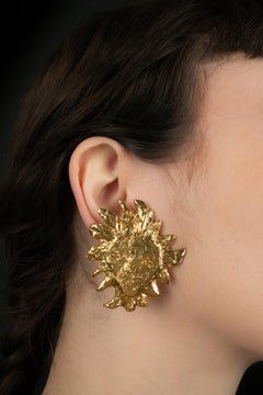 Pendientes «Sun» de Yves Saint Laurent, colección Primavera 1988