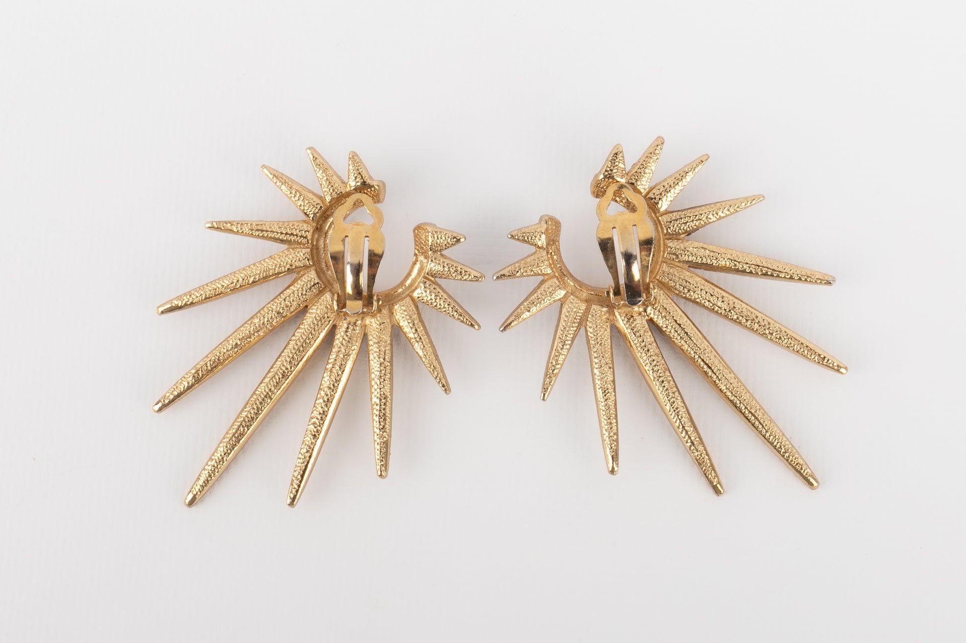 Women's Yves Saint Laurent Earrings with Rhinestones For Sale
