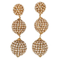 Yves Saint Laurent Earrings with Rhinestones