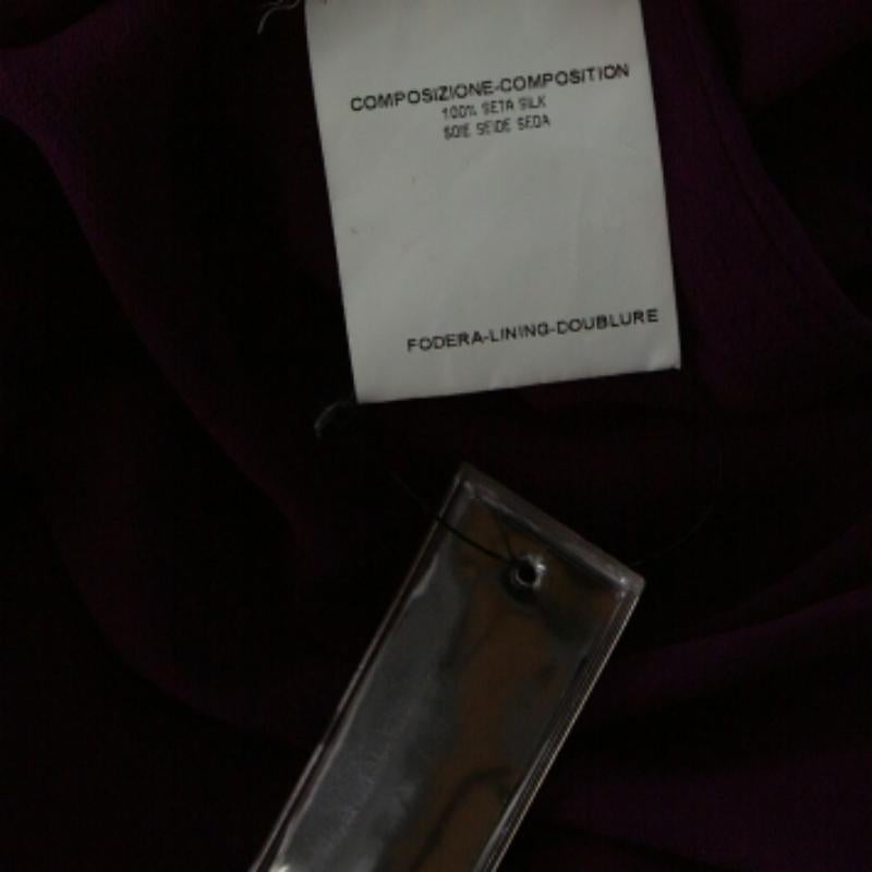 Yves Saint Laurent Edition Soir Purple Silk Chiffon Sleeveless Gown S For Sale 2