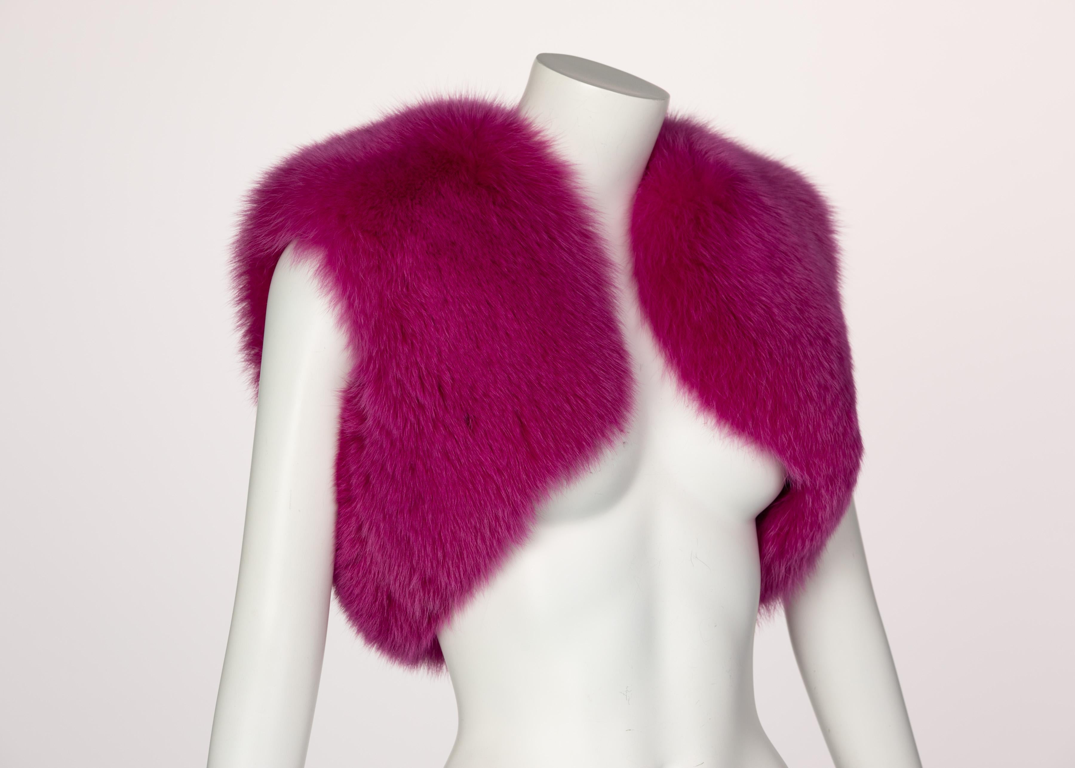 pink fur vest