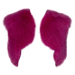 Yves Saint Laurent Edition Soir Shocking Pink Fox Fur Vest YSL, 2009