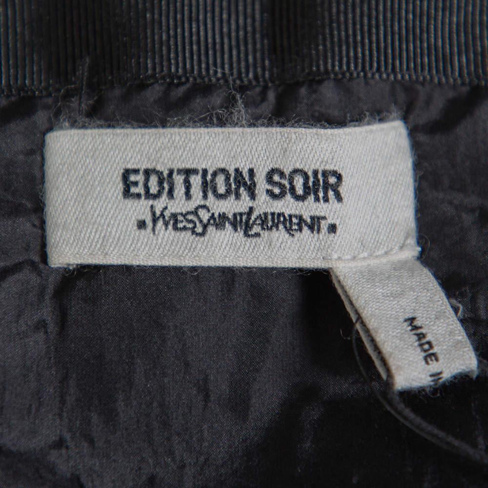 Yves Saint Laurent Edition Soir Silk Thigh High Slit Detail Strapless Gown M For Sale 1
