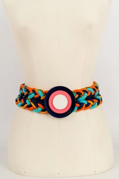 Yves Saint Laurent Elastic Belt and Bakelite Buckle