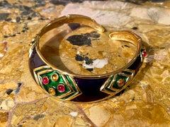 Yves Saint Laurent, collier ras du cou en émail, modèle vintage, circa 1990