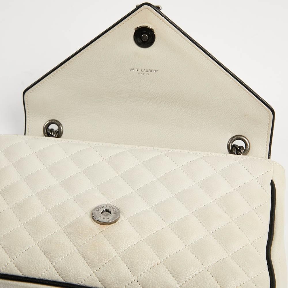 Yves Saint Laurent Envelope Monogram Beige Shoulder Bag 3