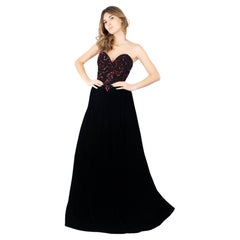 Yves Saint Laurent evening bustier dress winter 1995