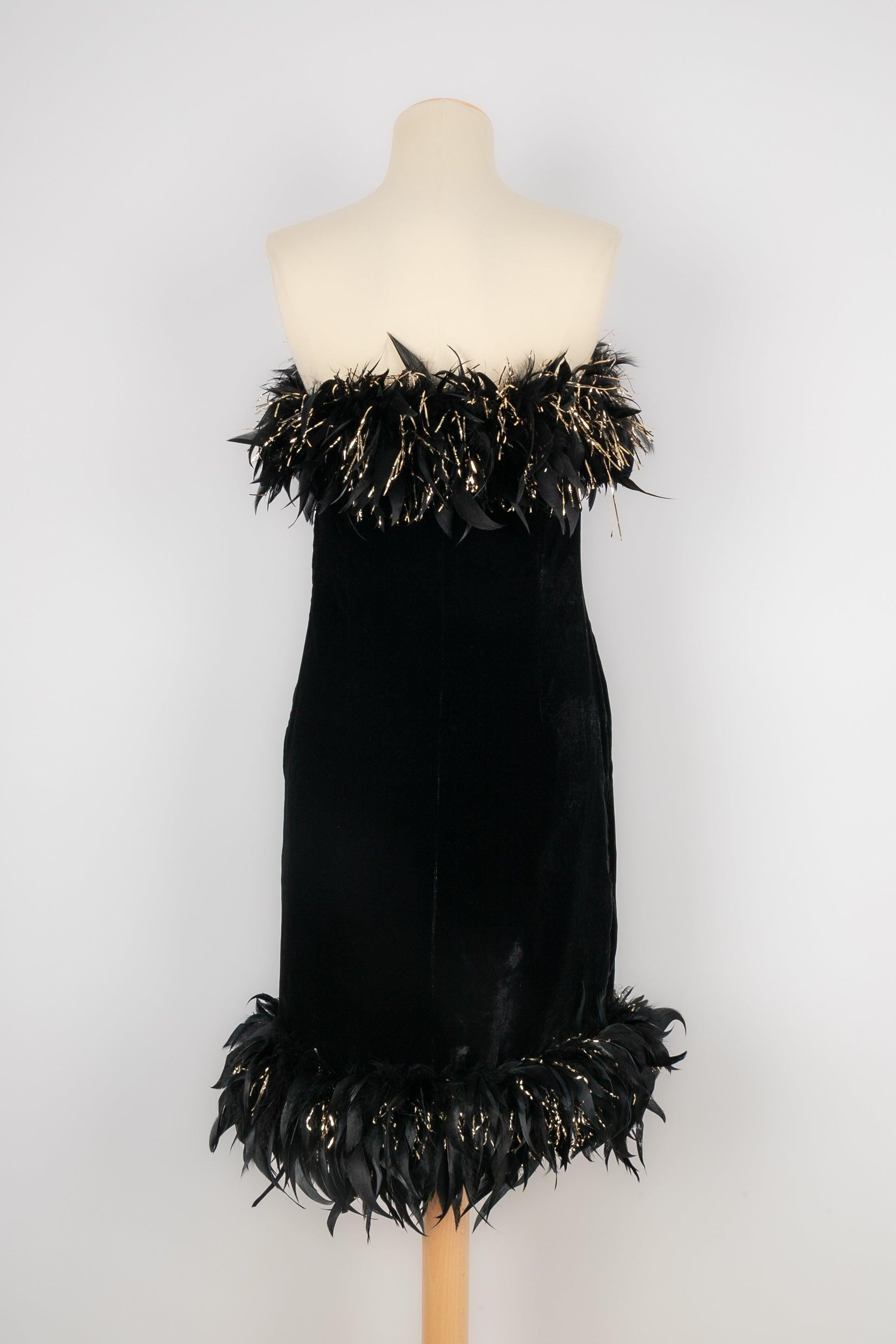 Vestido de noche Yves Saint Laurent, 1988 Negro en venta