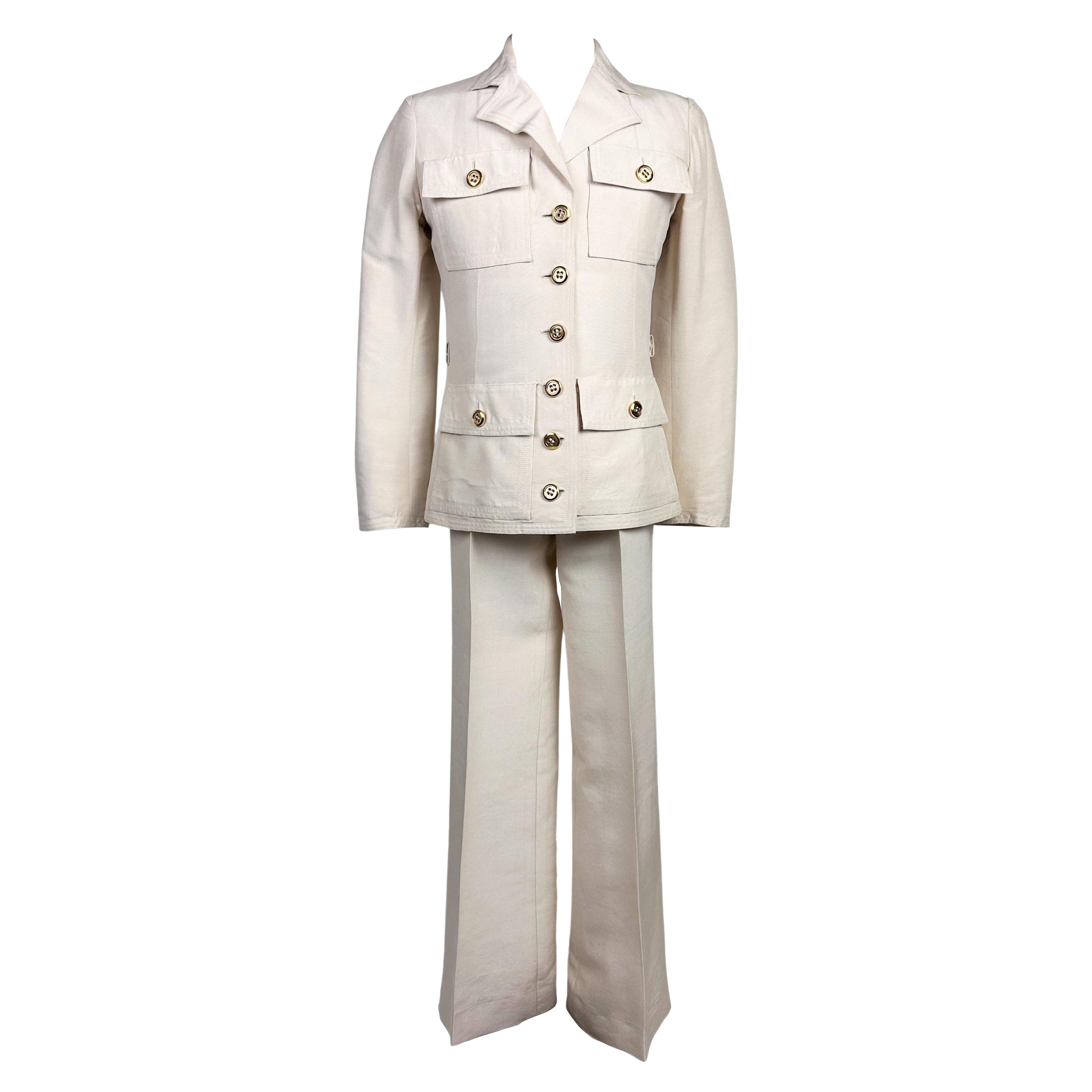 Yves Saint Laurent Evening "Saharienne" Couture Trousers Suit, Circa 1968 / 1970