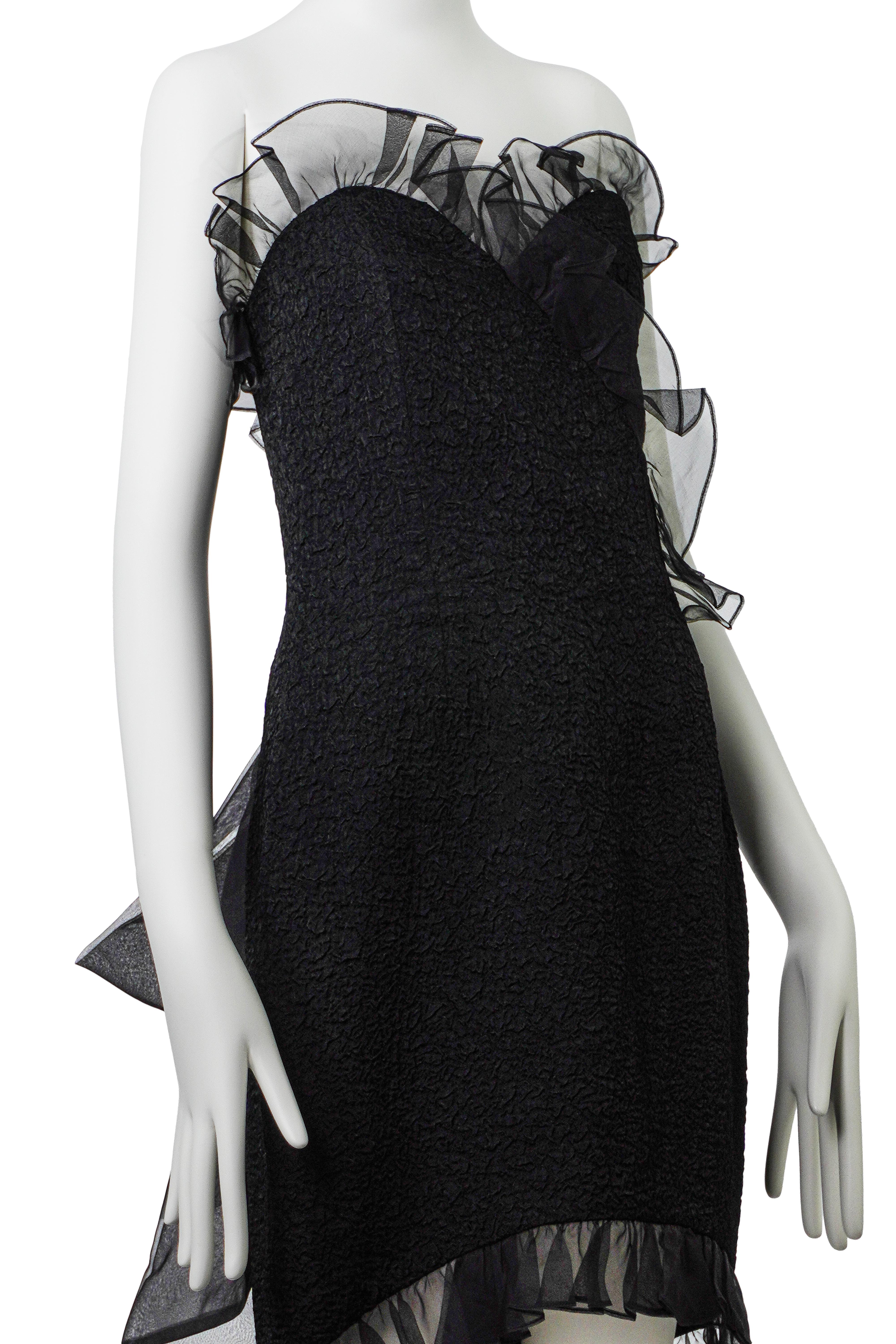 YVES SAINT LAURENT F/W 1987 Sammler Runway & Campaigner Bow Dress FR42 im Angebot 9