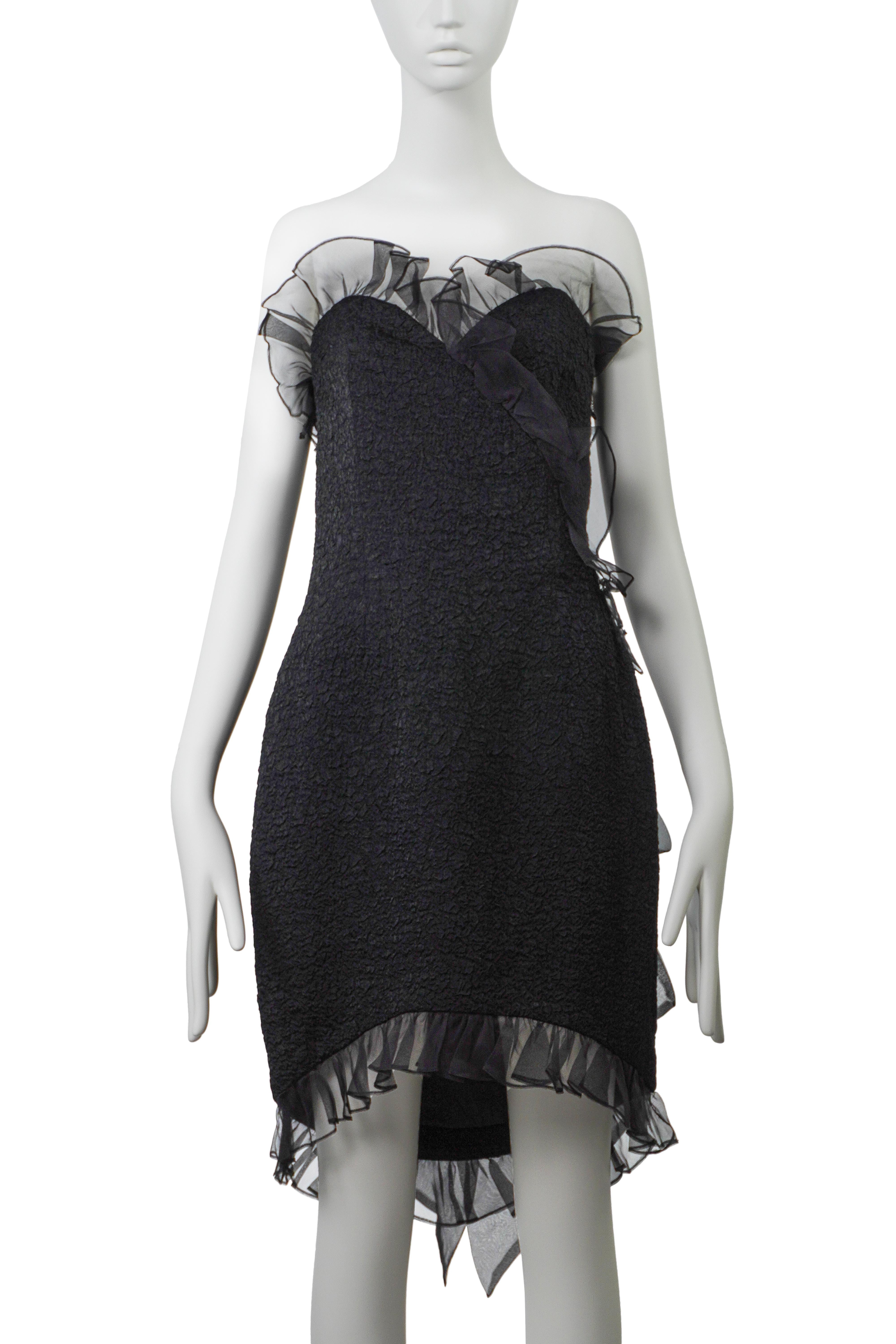 YVES SAINT LAURENT F/W 1987 Sammler Runway & Campaigner Bow Dress FR42 im Zustand „Hervorragend“ im Angebot in Berlin, BE