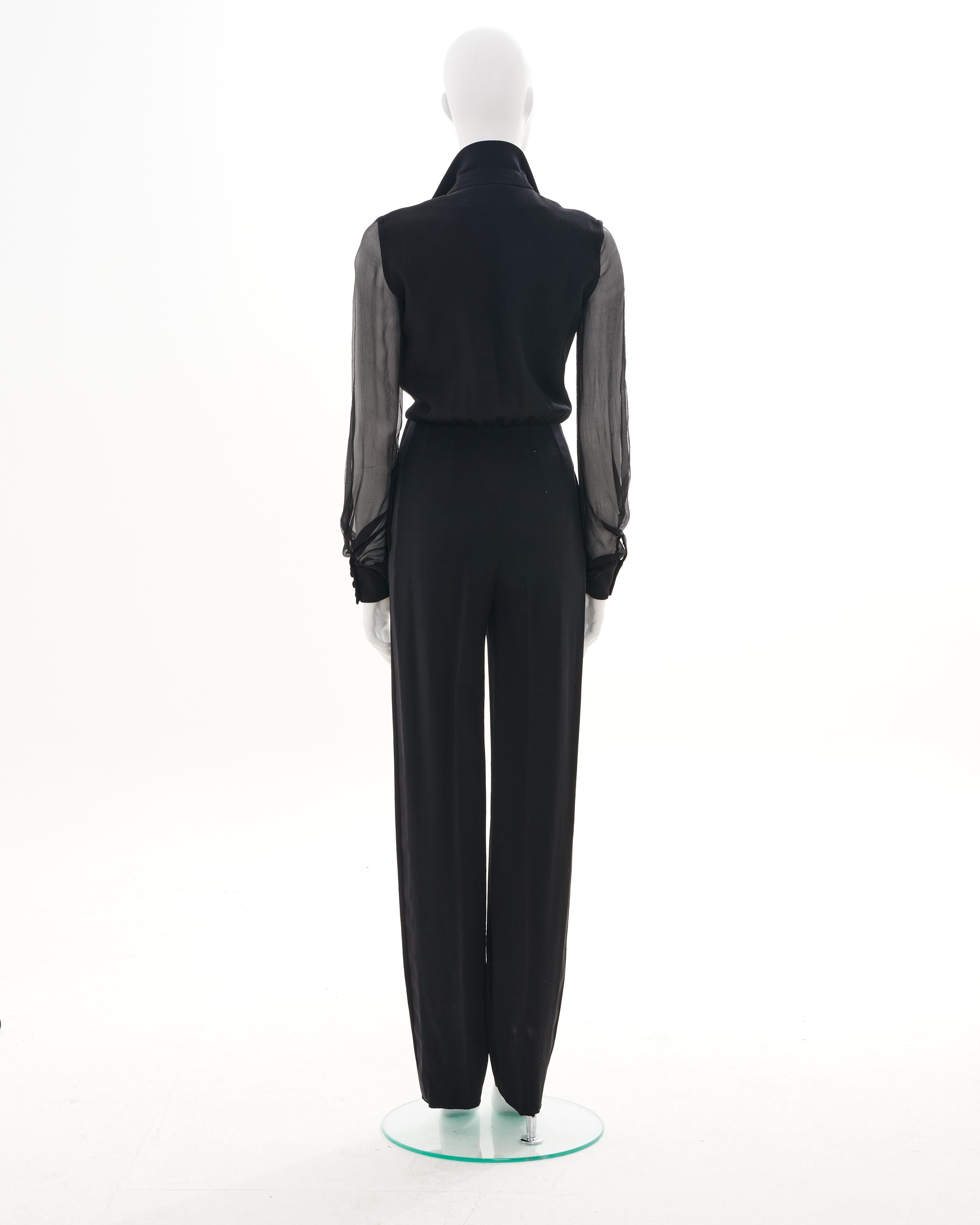 Black Yves Saint Laurent F/W 2001 Costume de smoking noir en vente