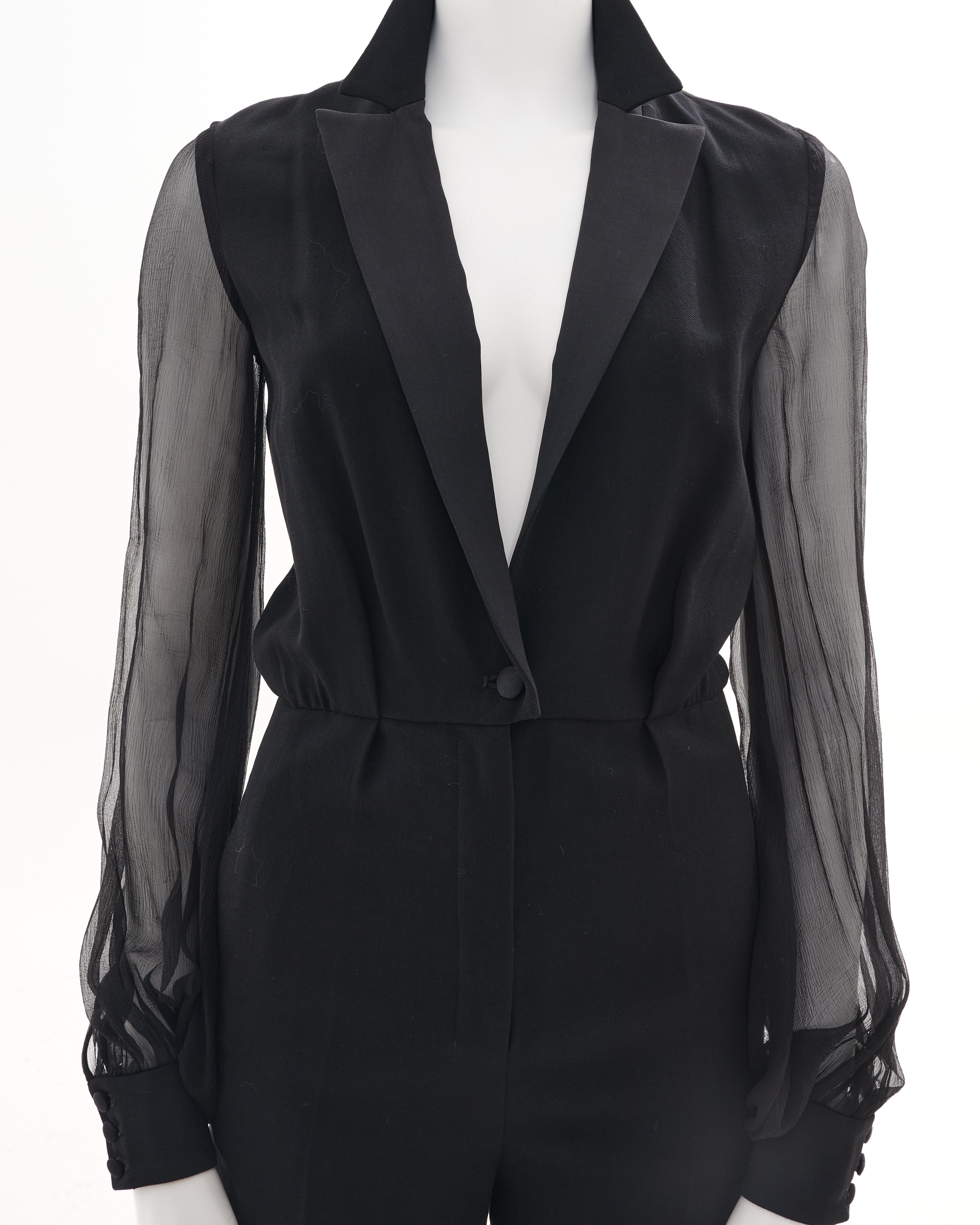 Yves Saint Laurent F/W 2001 Costume de smoking noir Pour femmes en vente